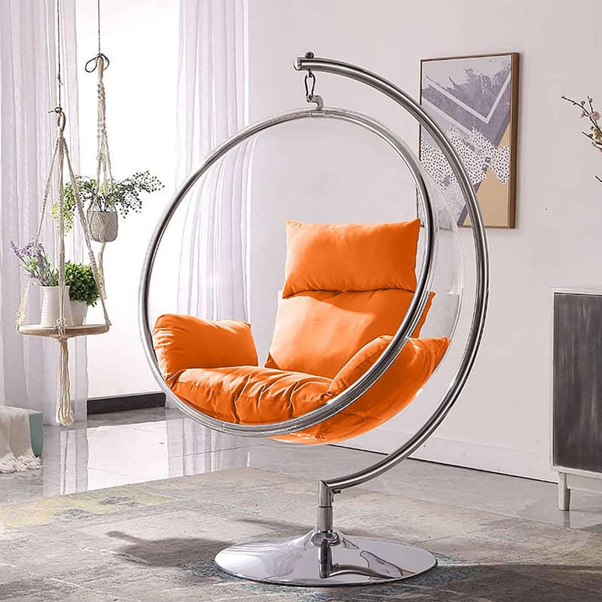 Indoor Perspex Egg Chair Modern Living Room Chairs Transparent