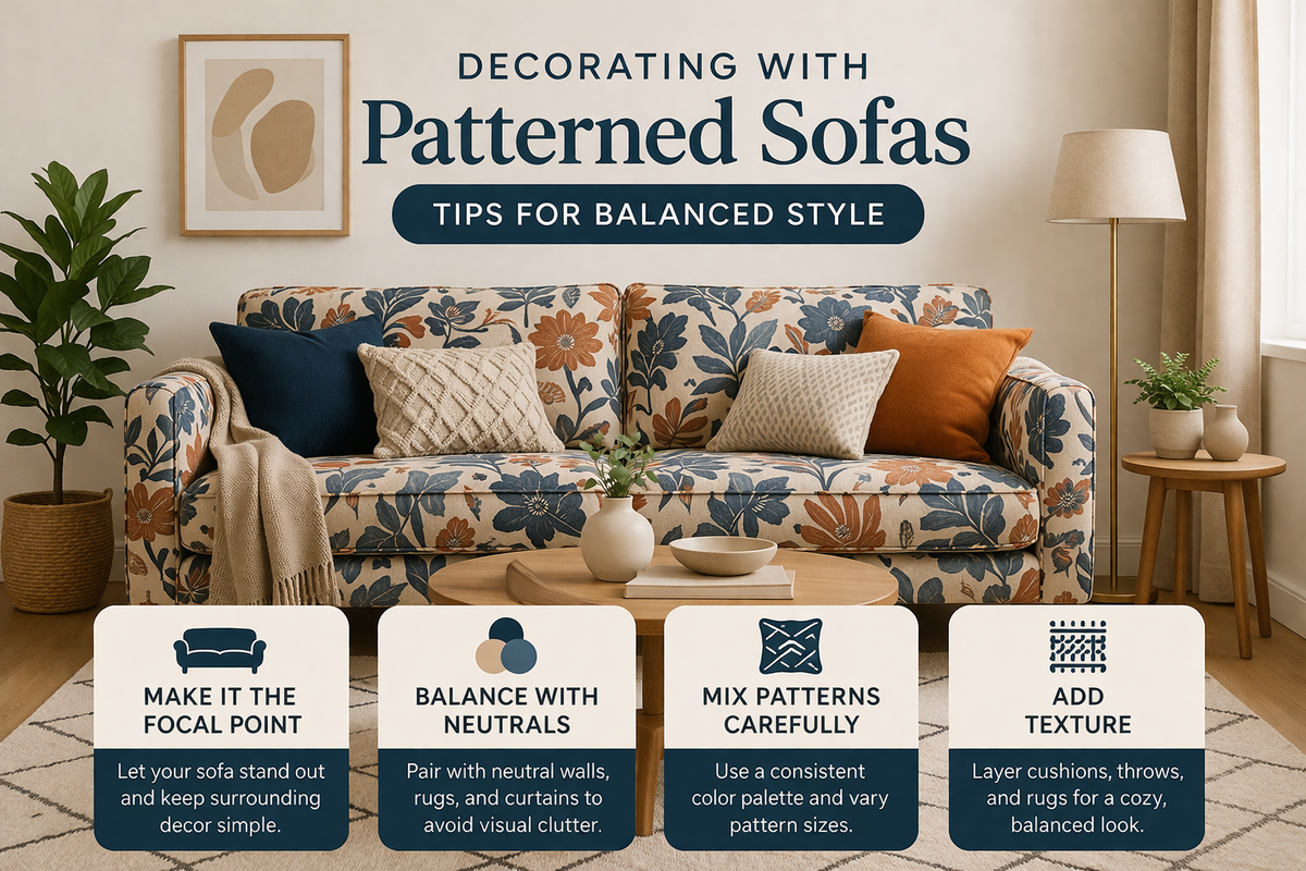 Decorating With Patterned Sofas: Tips for a Balanced Living Room