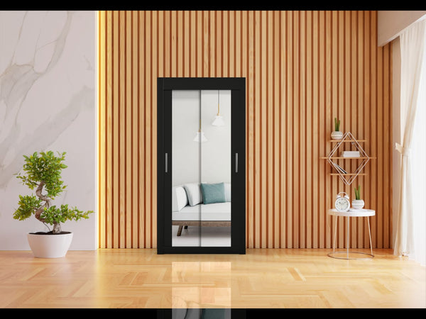 100cm wide Milan Black Wordrobe
