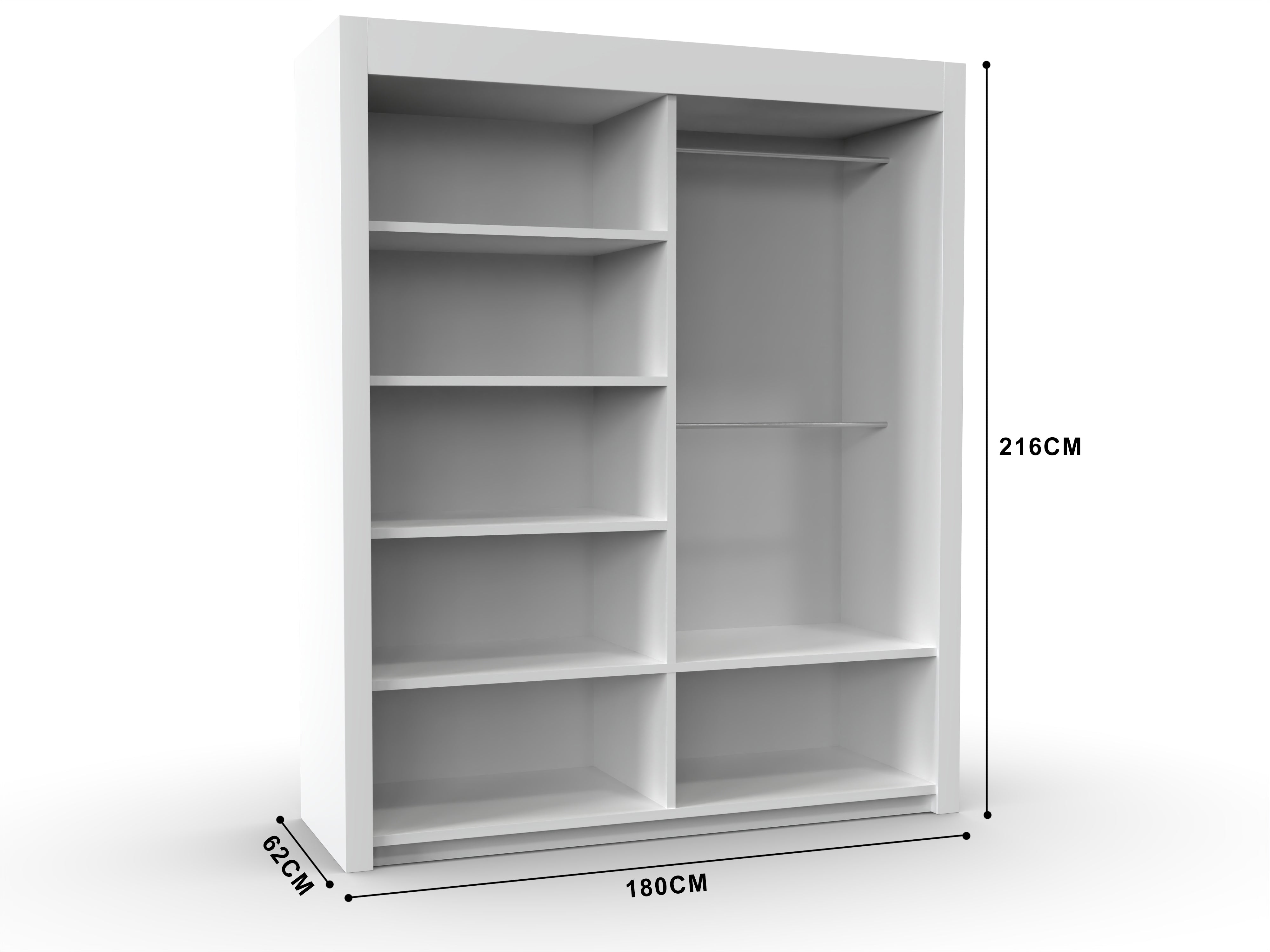 Dallas Sliding Door Wardrobe – Mirror Finish