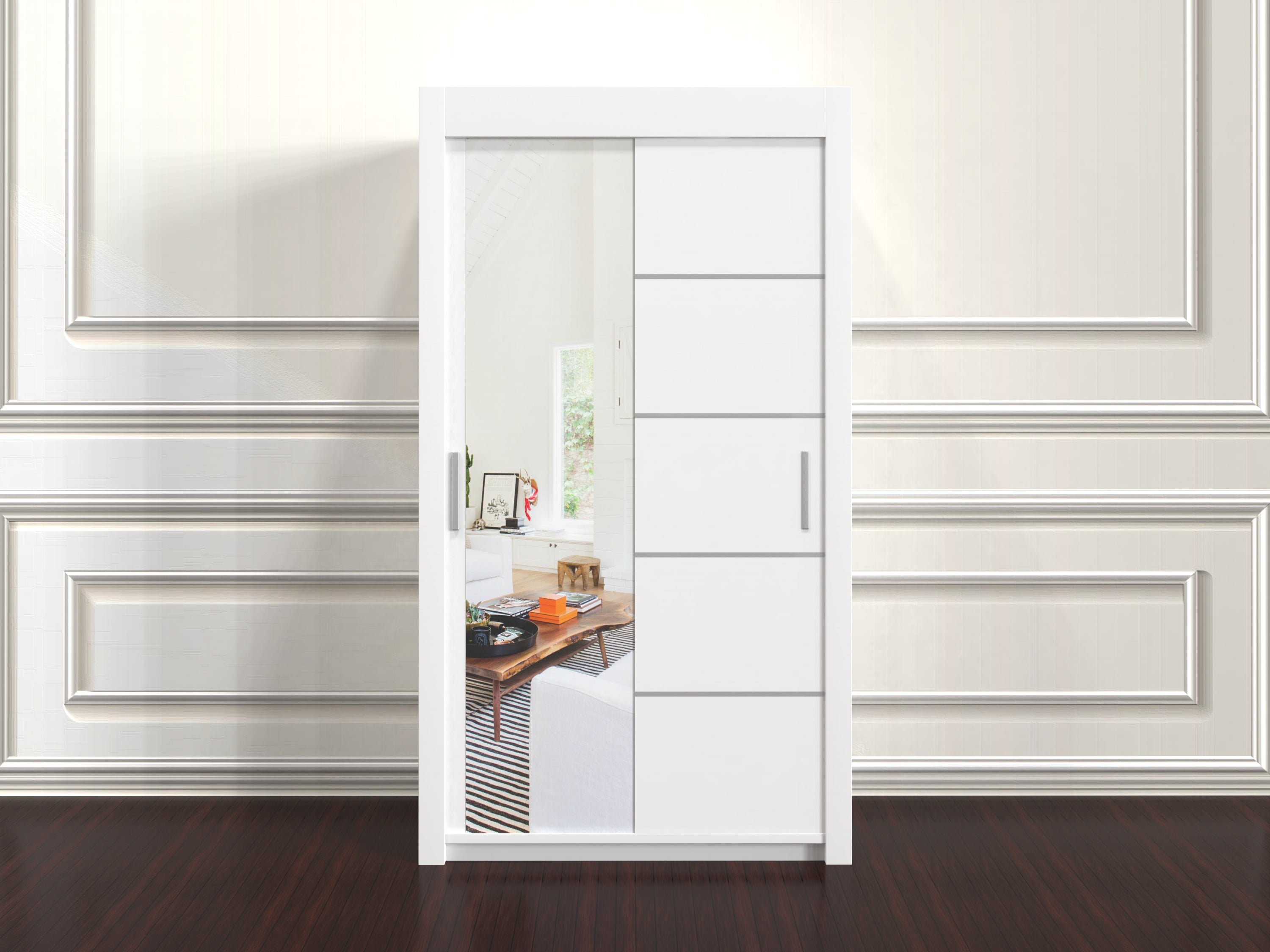 Lyon Wardrobe 120cm – Freestanding Modern Storage Unit for Small Rooms