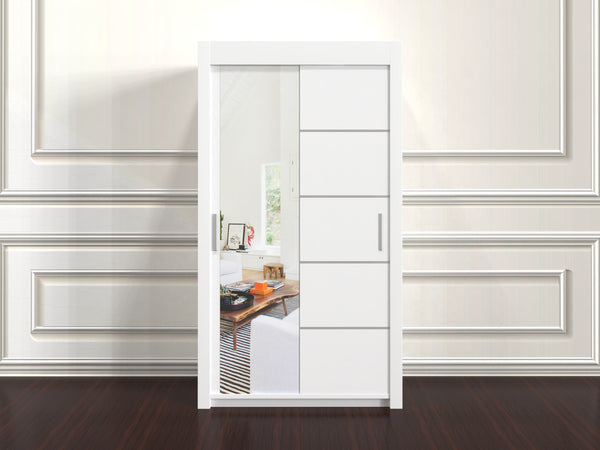 Lyon Wardrobe 120cm – Freestanding Modern Storage Unit for Small Rooms
