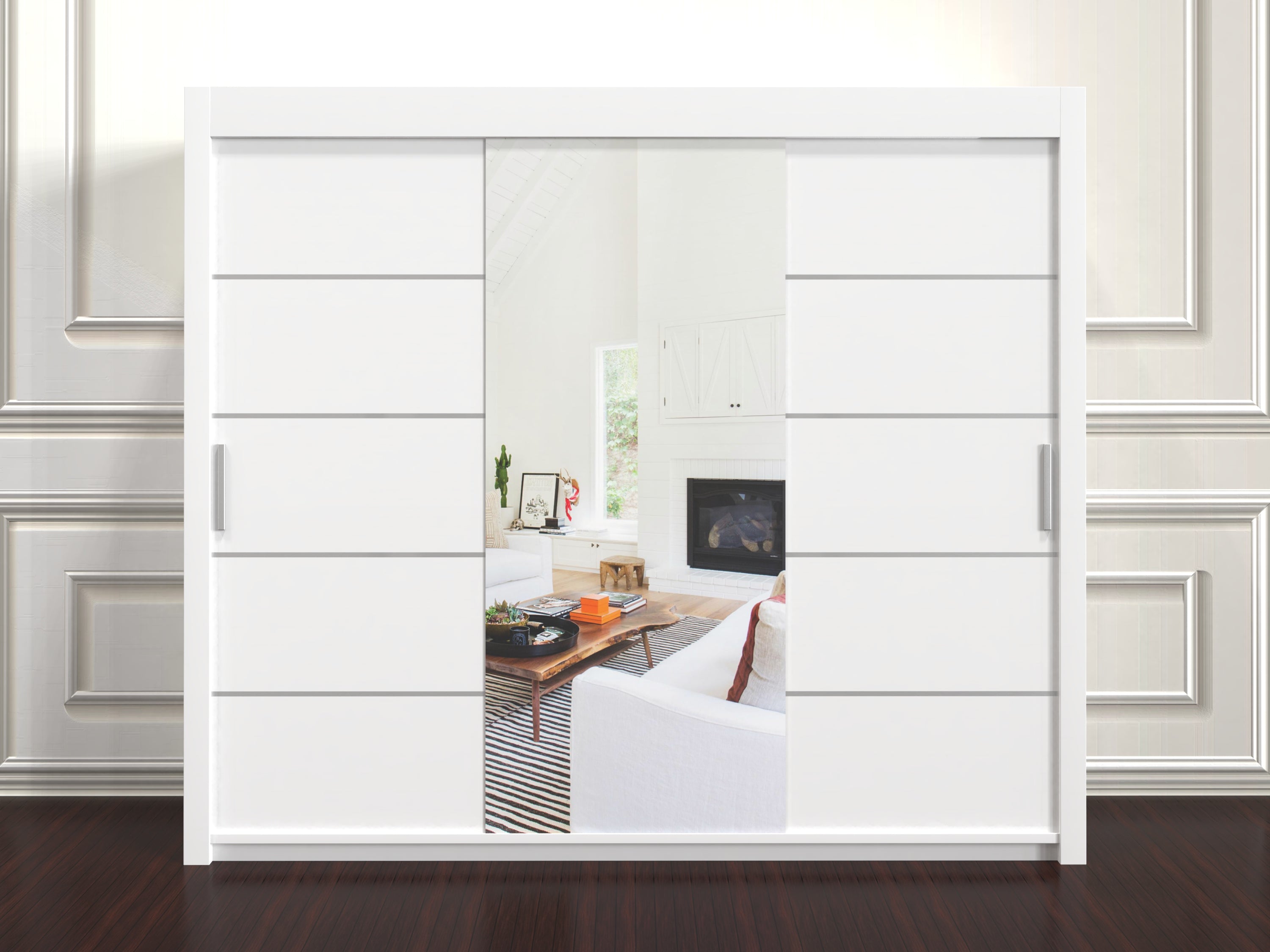 Lyon 3 Door Wardrobe 250cm – Huge Modern Storage with Shelves & Rails
