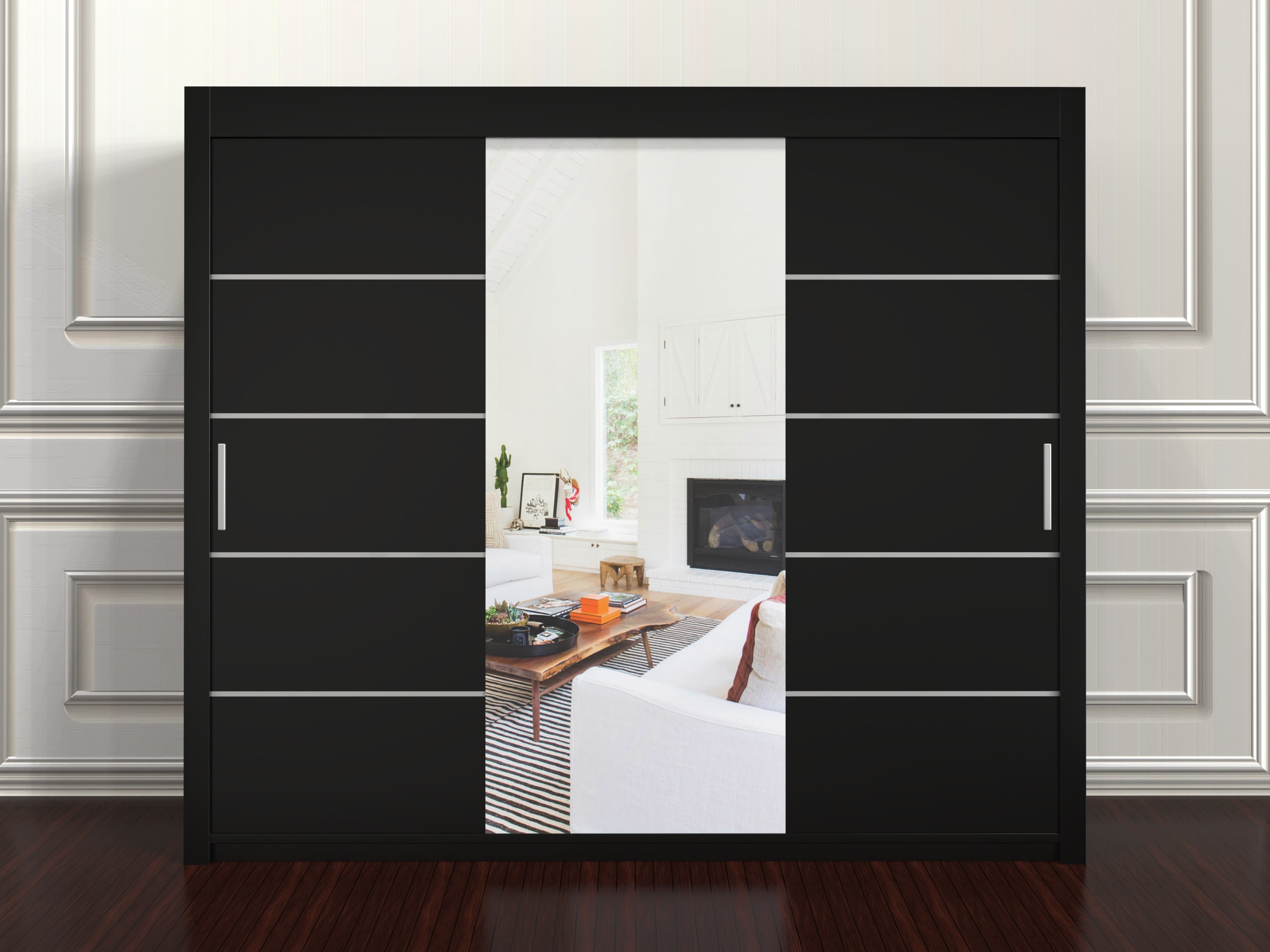 Lyon 3 Door Wardrobe 250cm – Huge Modern Storage with Shelves & Rails