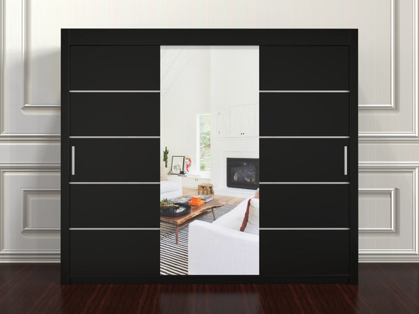 Lyon 3 Door Wardrobe 250cm – Huge Modern Storage with Shelves & Rails