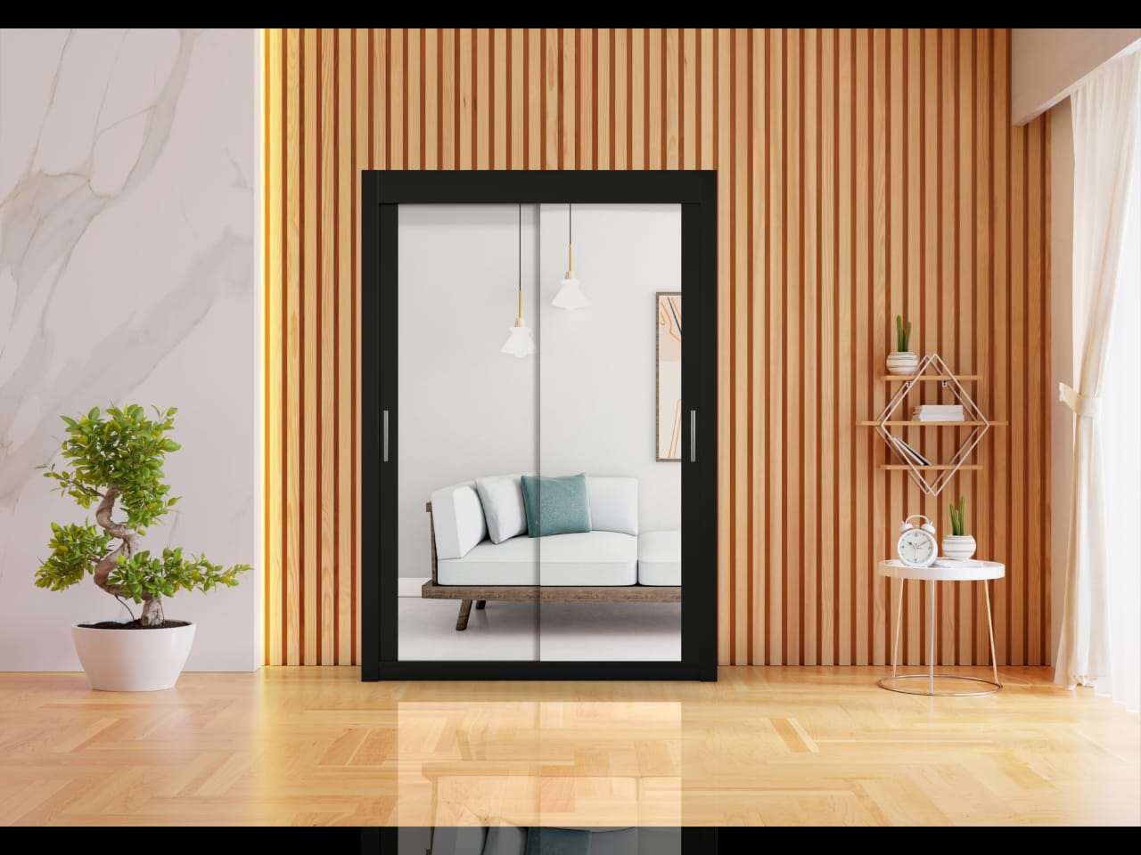 Milan B;ack Wordrobe 150cm
