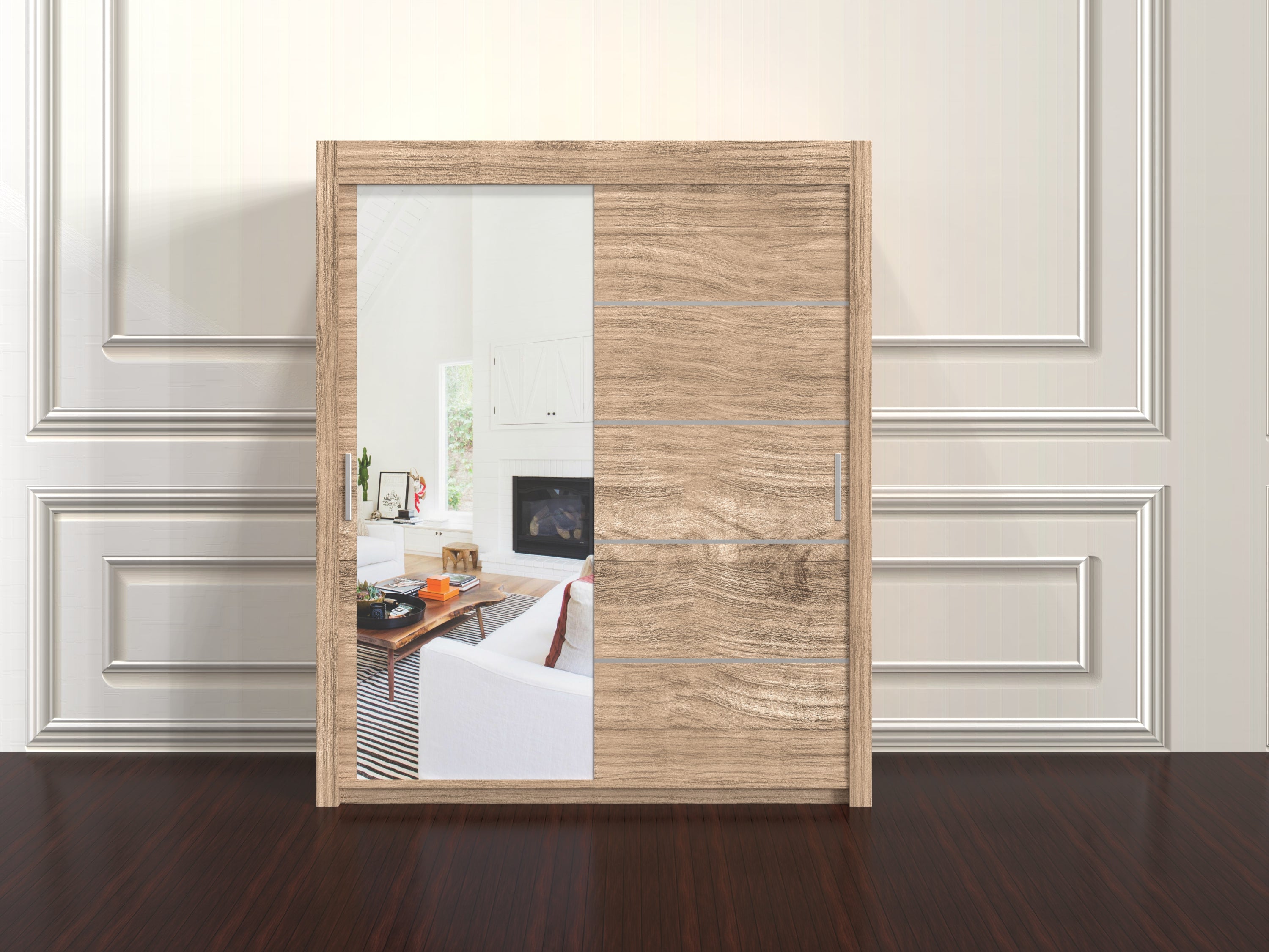 Lyon 180cm Wardrobe – Elegant Design with Mirror & Shelf Options