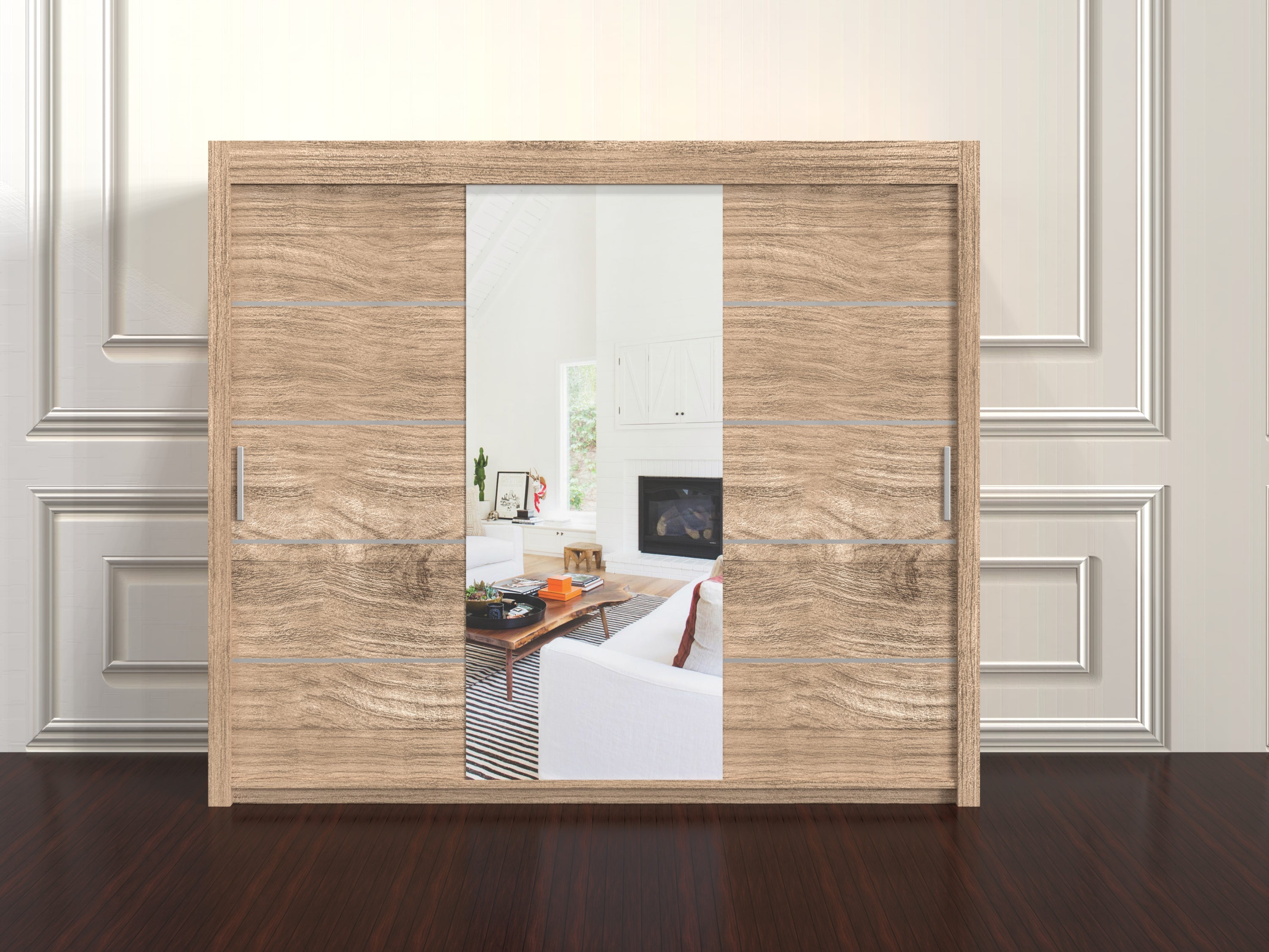 Lyon 3 Door Wardrobe 250cm – Huge Modern Storage with Shelves & Rails