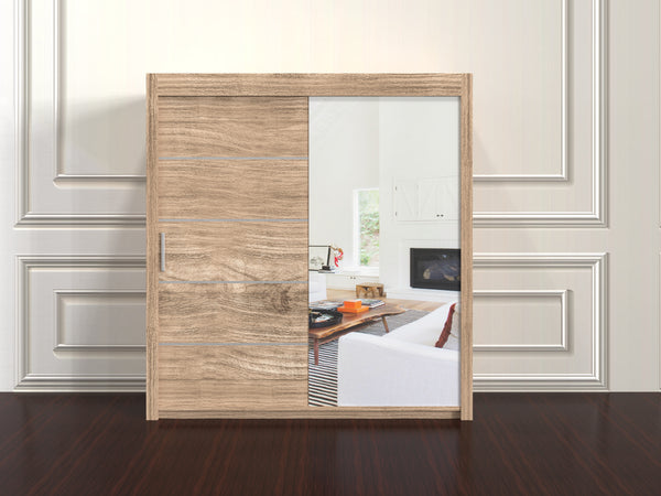 Lyon Wardrobe 203cm – Large Sliding Door Cupboard for Bedroom Storage