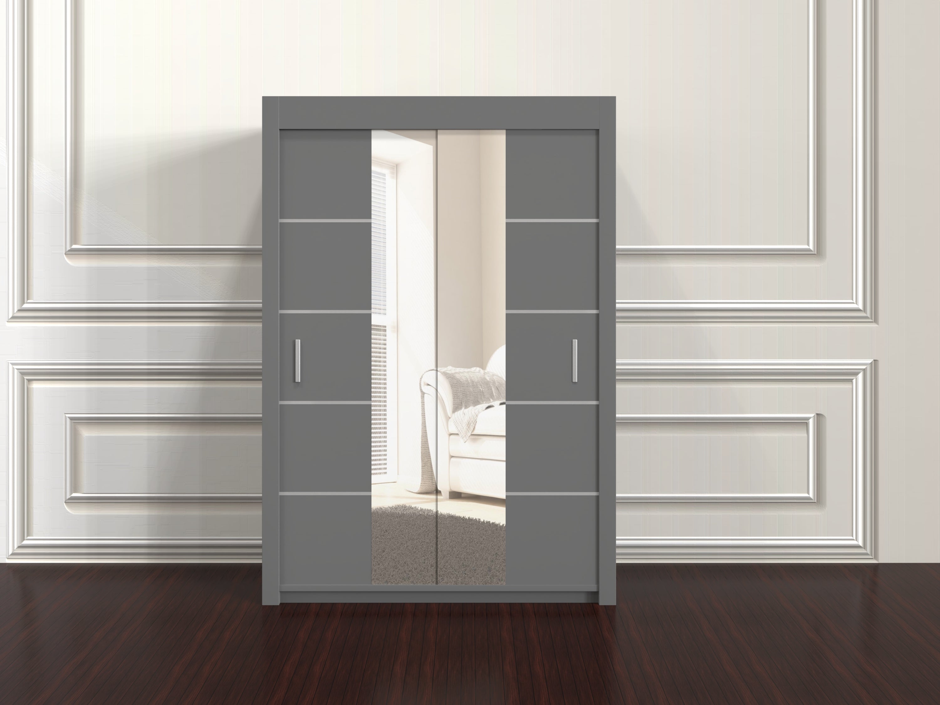 Oslo 150cm Wardrobe – Compact Freestanding Closet with Mirror Option