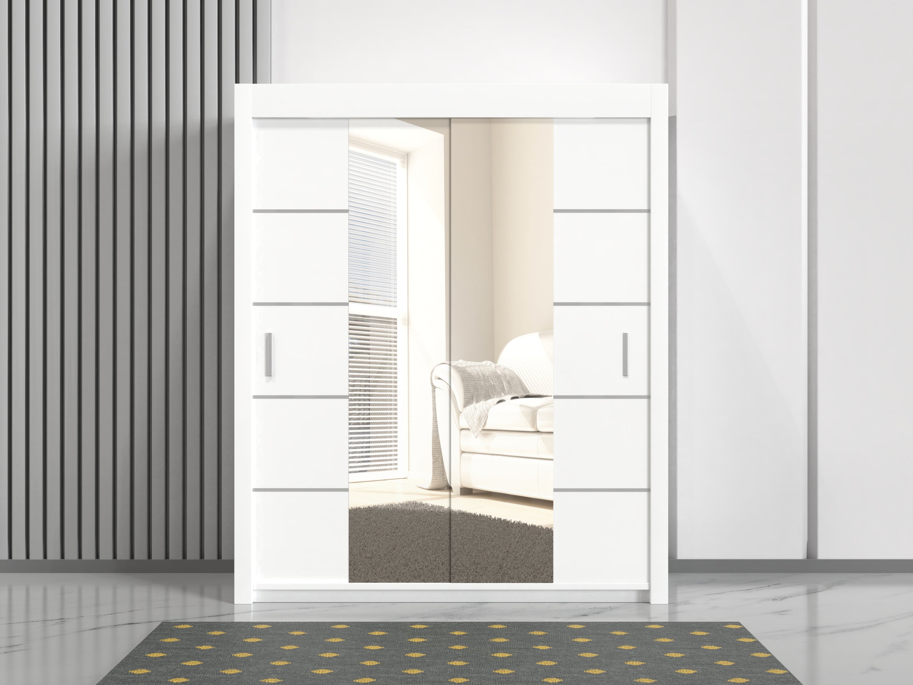 Oslo 2 Door Sliding Wardrobe 180cm – Spacious Bedroom Organizer