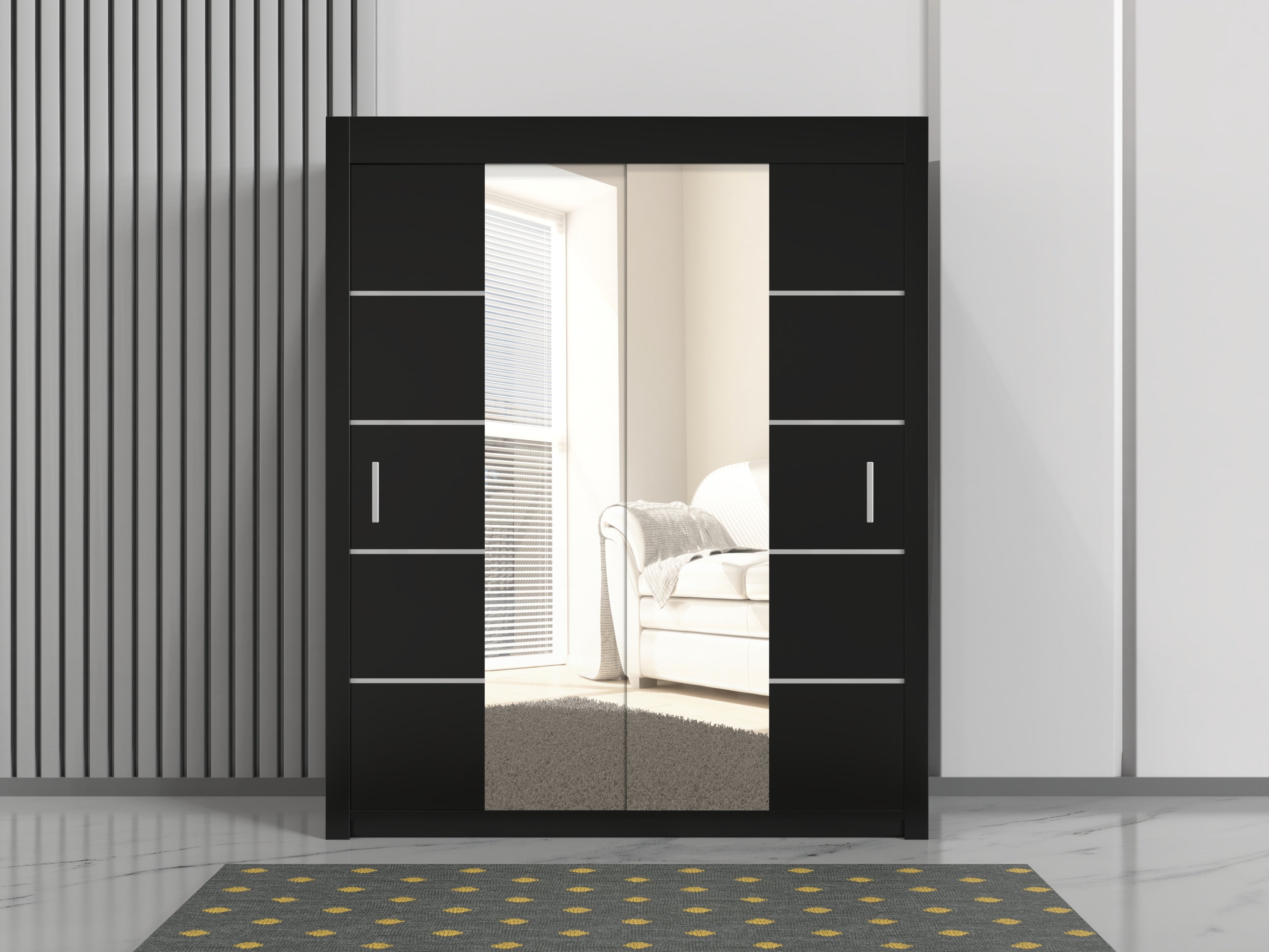 Oslo 2 Door Sliding Wardrobe 180cm – Spacious Bedroom Organizer