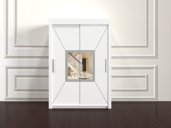 Venice Wardrobe 150cm – Compact Freestanding Closet with Hanging Space